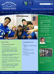Blue Hills Regional Technical School Website Design