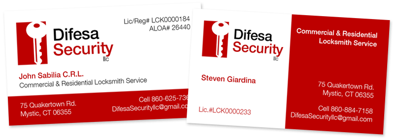 Difesa Security Business Cards
