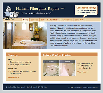 Haslam Fiberglass Repair Website