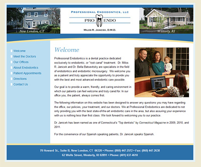 Professional Endodontics Website Design by Brown Bear Creative