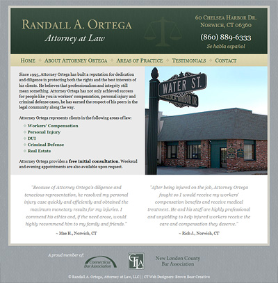 Attorney Randall A. Ortega Website Design